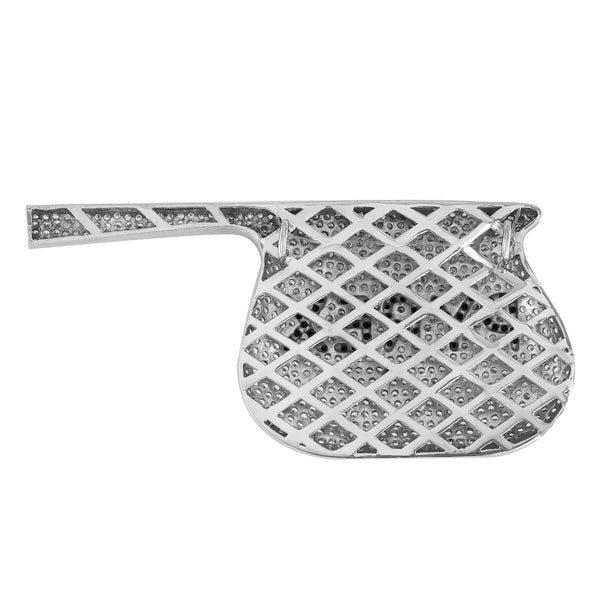 Pyrex Pot Pendant Charm Mens Ladies Coffee Pot Custom  Simulated Stones