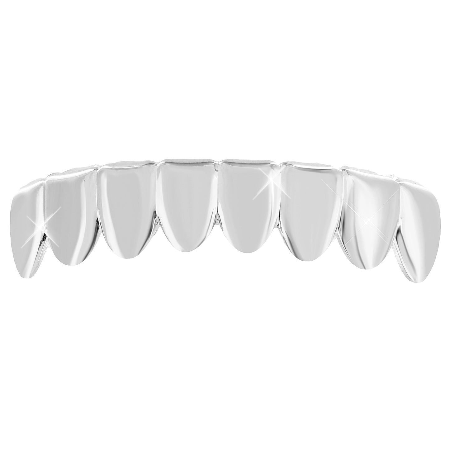 Bottom Teeth Grills Mouth Grill White Gold Plate Caps
