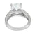 Sterling Silver Solitaire Ring Round Cut Cubic Zirconia Engagement Wedding White