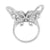 Womens Butterfly Design Ring Simulated Diamond Sterling Silver Unique Party Wear