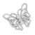 Womens Butterfly Design Ring Simulated Diamond Sterling Silver Unique Party Wear