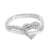 Heart Design Wedding Ring Band 925 Silver Ladies Simulated Diamonds Engagement