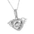 Solitaire CZ Pendant Heart With Wings Charm Necklace 925 Silver Cubic Zircon