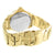 2 Tone Dial Genuine Diamond Bezel Sleek Gold Finish Ice Mania Watch