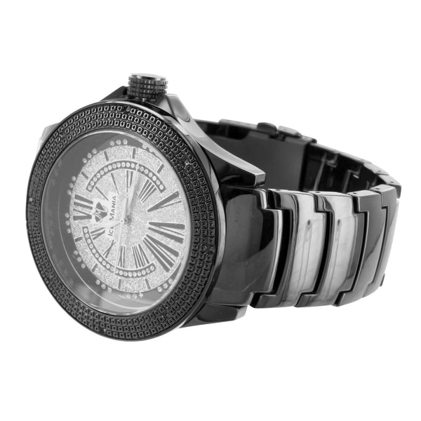 Vintage Style Bling Roman Numeral Dial Ice Mania Fashion Watch