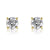 Sterling Silver 5mm Moissanite 1.0Ct Diamond Earrings
