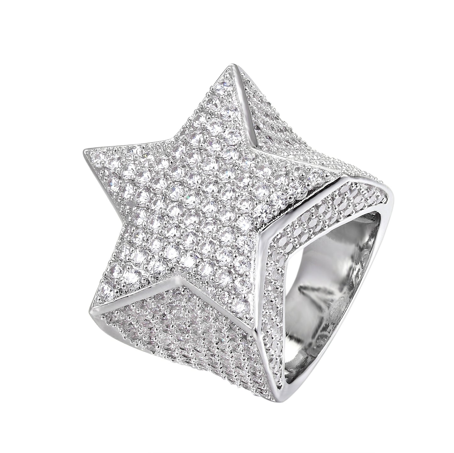 Men's Sterling Silver 3D Star  Ring
