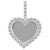 One Row Solitaire Heart Photo Memory Sterling Silver Pendant