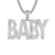 Sterling Silver Double Layer BABY Mens Street Custom Pendant