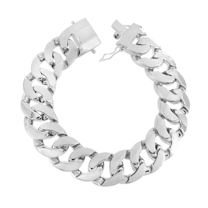 Miami Cuban White Gold Tone Simulated Diamond Bracelet Necklace Set