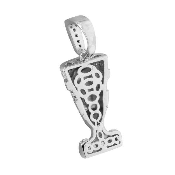 White Queen Nefertiti Pendant Free Necklace Set Simulated Diamonds Custom Classy