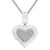 Silver Heart Baguette Picture Memory Pendant Tennis Chain