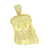 Yellow Lab Diamonds Jesus Pendant Gold Finish Christ Face Charm