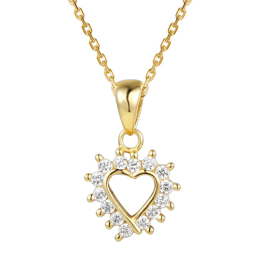 Solitaire Diamond Designer Heart Gift Pendant Necklace