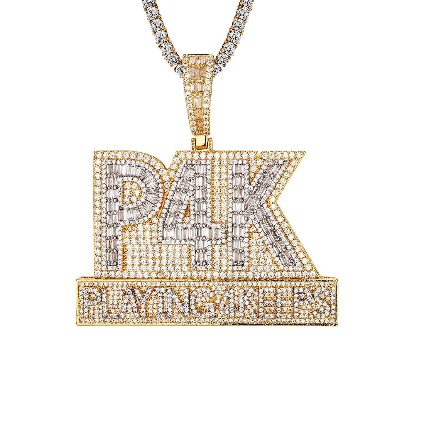 Sterling Silver P4K Playing For Keeps Baguette Icy Pendant
