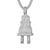 Baguette Icy 3D Plug Rapper Csutom Pendant Chain