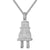 Baguette Icy 3D Plug Rapper Csutom Pendant Chain