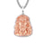Rose Gold Tone Holy Jesus Christ Matte Face Solid Back Pendant
