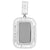 Sterling Silver Baguette Picture Memory Bling Dog Tag Pendant