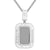 Sterling Silver Baguette Picture Memory Bling Dog Tag Pendant
