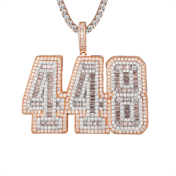Two-Tone 3D Baguette 448 Grams Icey Sides Custom Pendant