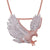Rose Gold Tone Flying Eagle Baguette Bird Icy Custom Pendant