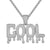 Men's Hip Hop Cool Drip Letter Designer Pendant Necklace