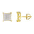 14k Gold Finish Designer Kite Silver Stud Earrings