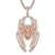 Rose Gold Tone 3D Baguette Iced Spider Sterling Silver Pendant