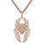 Rose Gold Tone 3D Baguette Iced Spider Sterling Silver Pendant