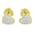 Ladies Heart Shape Watch Yellow Gold Finish Cluster Set