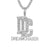 Sterling Silver Baguette Dreams Chaser White Tone Pendant