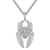 Sterling Silver Mens Spider Baguette Icy Solid Back Pendant