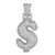 Sterling Silver Bling Dollar Sign Bubble Pendant