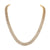 14mm Baguette Icy Square Style Gold Tone .925 Miami Cuban Chain