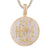 Stay Humble Hustle Hard Grind Baguette Icy Circle Pendant