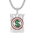 Sterling Silver Icy Stay Focused Dollar Rich Goal Hip Hop Pendant
