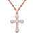 Rose Gold Tone Jesus Holy Cross God Religious Solitaire Pendant