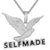 White Icy Flying Bird Self Made Wings Custom Pendant Chain