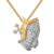 Sterling Silver Praying Hands Cross Angel Gold Tone Pendant