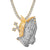Sterling Silver Praying Hands Cross Angel Gold Tone Pendant