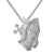 Sterling Silver Praying Hands Cross Angel Icy Hip Hop Pendant