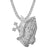 Sterling Silver Praying Hands Cross Angel Icy Hip Hop Pendant