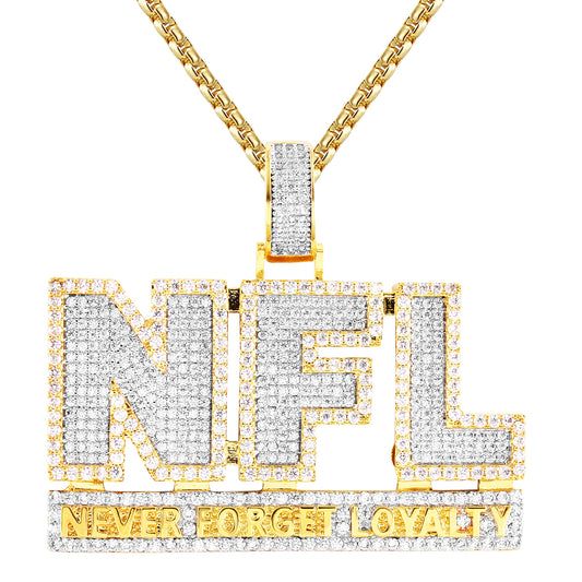 Never Forget Loyalty Silver  Double Layer Pendant