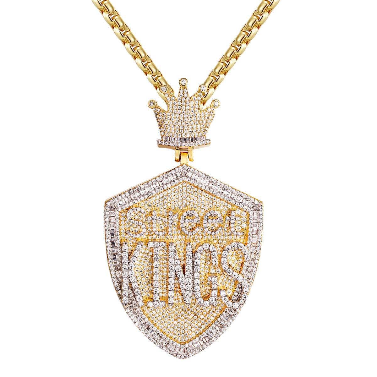 Street Kings Crown Micro Pave Iced Out Custom Mens Pendant
