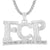 Sterling Silver FCP Forever Chasin Paper Double Layer Pendant
