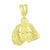 Buddha Design Pendant Religious Buddhist Yellow Gold Finish