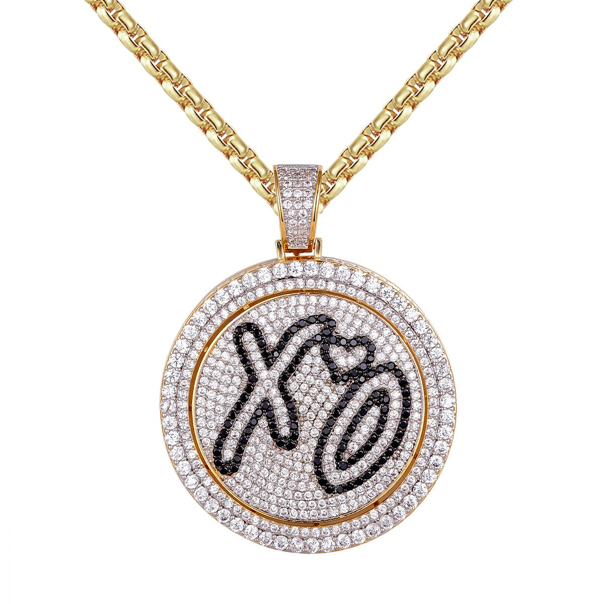New Designer XO Love  Spinner Circle Medallion Pendant