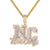 Sterling Silver Never Change Double Layer Icy Custom Pendant