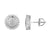 Solitaire Prong Set Silver Stud Earrings 